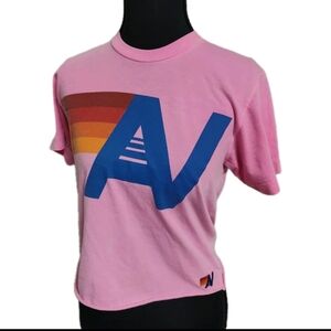 Aviator Nation Neon Pink Surfer Boyfriend tee